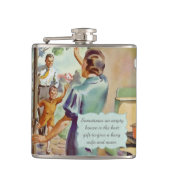 おもしろいヴィンテージハウスワイフアート&引用文 フラスク (正面)