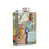 おもしろいヴィンテージハウスワイフアート&引用文 フラスク (右)