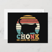 おもしろいヴィンテージハロウィン猫 ポストカード (正面/裏面)