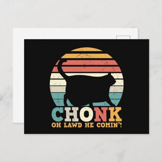 おもしろいヴィンテージハロウィン猫 ポストカード (正面/裏面)