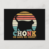 おもしろいヴィンテージハロウィン猫 ポストカード (正面)