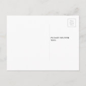 おもしろいヴィンテージハンドホワイト新しいアドレス 案内ポストカード (裏面)