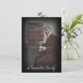 おもしろいヴィンテージバチュラーパーティケグタップガイ招待状 招待状 (スタンド正面)