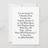 おもしろいヴィンテージバチュラーパーティケグタップガイ招待状 招待状 (裏面)