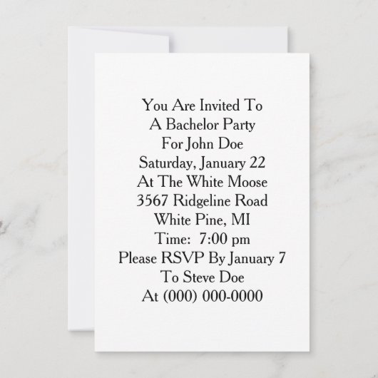 おもしろいヴィンテージバチュラーパーティケグタップガイ招待状 招待状 (裏面)