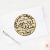 おもしろいヴィンテージパーソナライズされたキュアオール ラウンドシール (封筒)