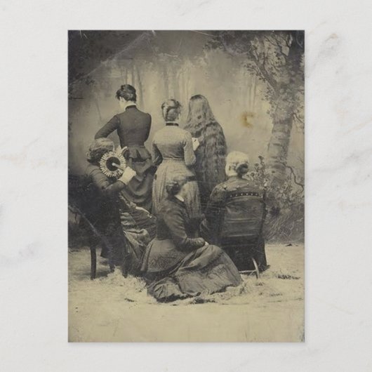 おもしろいヴィンテージビクトリアンポートレート ポストカード (正面)