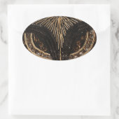 おもしろいヴィンテージビーズルックデザイン 楕円形シール (バッグ)