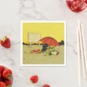 おもしろいヴィンテージビーチ スタンダードカクテルナプキン (インサイチュ)