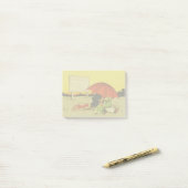 おもしろいヴィンテージビーチ ポストイット (デスク上)