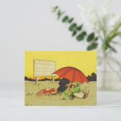 おもしろいヴィンテージビーチ ポストカード (スタンド正面)