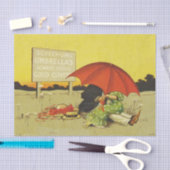 おもしろいヴィンテージビーチ 薄葉紙 (クラフト)