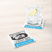 おもしろいヴィンテージビールと文字 スクエアペーパーコースター (インサイチュ)