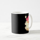 おもしろいヴィンテージピンクサンタクロースピンククリスマスデザイン コーヒーマグカップ (正面右)