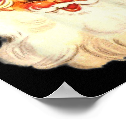 おもしろいヴィンテージピンクサンタクロースピンククリスマスデザイン ポスター (角)