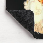 おもしろいヴィンテージピンクサンタクロースピンククリスマスデザイン マウスパッド (コーナー)