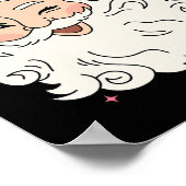 おもしろいヴィンテージピンクサンタクロースピンククリスマスメンズwo ポスター (角)