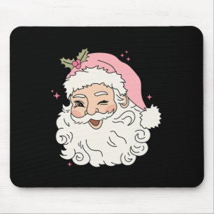 おもしろいヴィンテージピンクサンタクロースピンククリスマスメンズwo マウスパッド