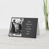 おもしろいヴィンテージフォトウェイト制御誕生日ユーモア カード (正面)