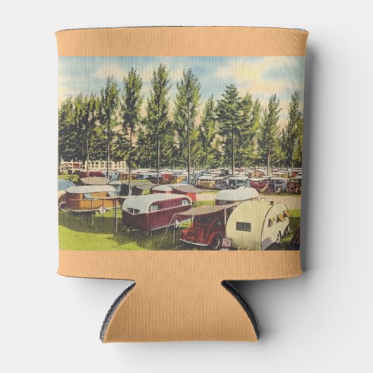 おもしろいヴィンテージフロリダRVトレーラーパーク 缶クーラー (正面)