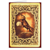 おもしろいヴィンテージブラッククロウ遊ズトランプのポーカー (正面)