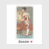 おもしろいヴィンテージヘアドレッサーイラストレーション1800s シール (シート)