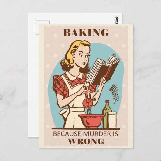 おもしろいヴィンテージベーキング ポストカード (正面/裏面)