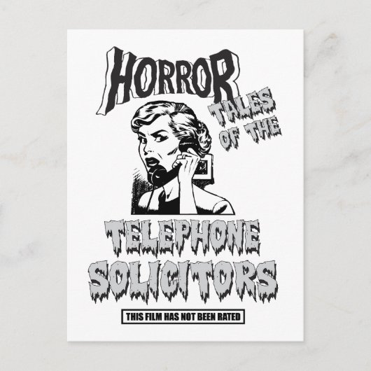 おもしろいヴィンテージホラー映画 ポストカード (正面)