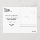 おもしろいヴィンテージレトロアイスクリームコーン、誕生日 ポストカード (裏面)