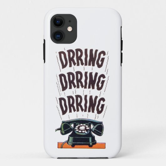 おもしろいヴィンテージレトロ旧クラシック型の電話鳴り Case-Mate iPhoneケース (裏面)