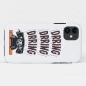 おもしろいヴィンテージレトロ旧クラシック型の電話鳴り Case-Mate iPhoneケース (裏面(横))