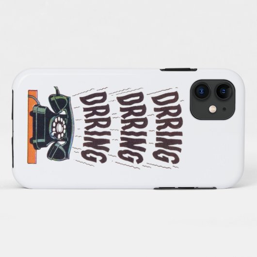 おもしろいヴィンテージレトロ旧クラシック型の電話鳴り Case-Mate iPhoneケース (裏面(横))