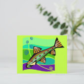 おもしろいヴィンテージレトロ熱帯魚 ポストカード (スタンド正面)