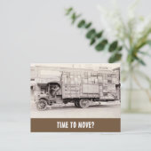 おもしろいヴィンテージ不動産仲介業者マーケティング ポストカード (スタンド正面)