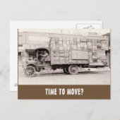 おもしろいヴィンテージ不動産仲介業者マーケティング ポストカード (正面/裏面)