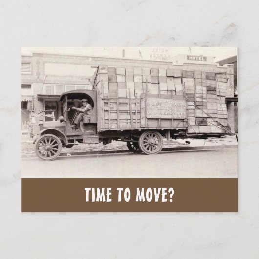 おもしろいヴィンテージ不動産仲介業者マーケティング ポストカード (正面)