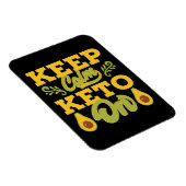 おもしろいヴィンテージ保CalmとKetoオンおもしろい引用文 マグネット (右側)