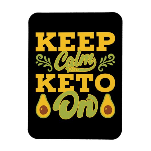おもしろいヴィンテージ保CalmとKetoオンおもしろい引用文 マグネット (縦)