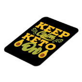 おもしろいヴィンテージ保CalmとKetoオンおもしろい引用文 マグネット (左側)