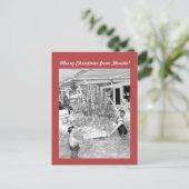 おもしろいヴィンテージ写真フロリダクリスマス ポストカード (スタンド正面)