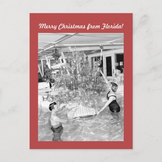 おもしろいヴィンテージ写真フロリダクリスマス ポストカード (正面)