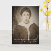 おもしろいヴィンテージ写真誕生日カード カード (黄色い花)