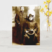 おもしろいヴィンテージ写真誕生日カード カード (黄色い花)