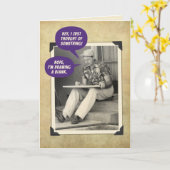 おもしろいヴィンテージ写真 – 忘れ去り空白ののスケッチ カード (黄色い花)