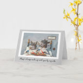 おもしろいヴィンテージ動物周年記念カード カード (黄色い花)