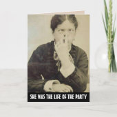 おもしろいヴィンテージ女性誕生日カード カード (正面)