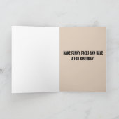 おもしろいヴィンテージ女性誕生日カード カード (内部)