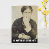 おもしろいヴィンテージ女性誕生日カード カード (黄色い花)