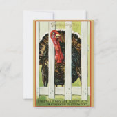 おもしろいヴィンテージ感謝祭トルコの友情 招待状 (正面)