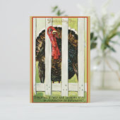 おもしろいヴィンテージ感謝祭トルコの友情 招待状 (スタンド正面)